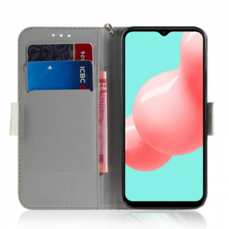 Kotelot Samsung Galaxy A32 5G Suojaketju Kuori Tomaatti Kissan Päällä Hihnalla