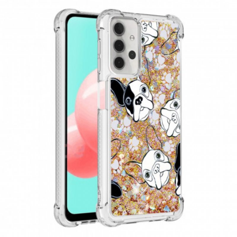Kuori Samsung Galaxy A32 5G Herra Koiran Paljetteja