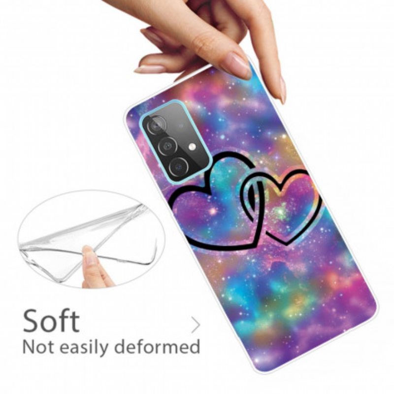 Kuori Samsung Galaxy A32 5G Ketjutetut Sydämet