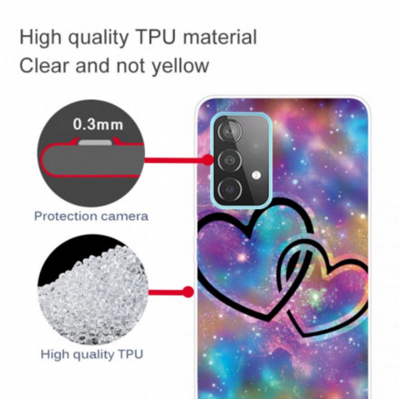Kuori Samsung Galaxy A32 5G Ketjutetut Sydämet