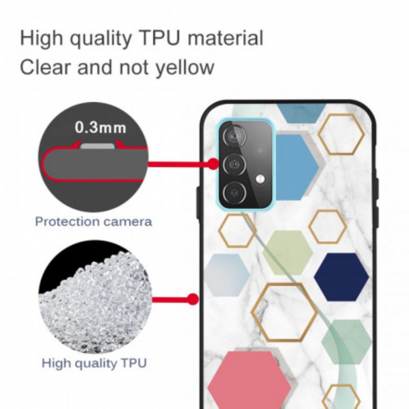 Kuori Samsung Galaxy A32 5G Värikäs Geometrinen Marmori