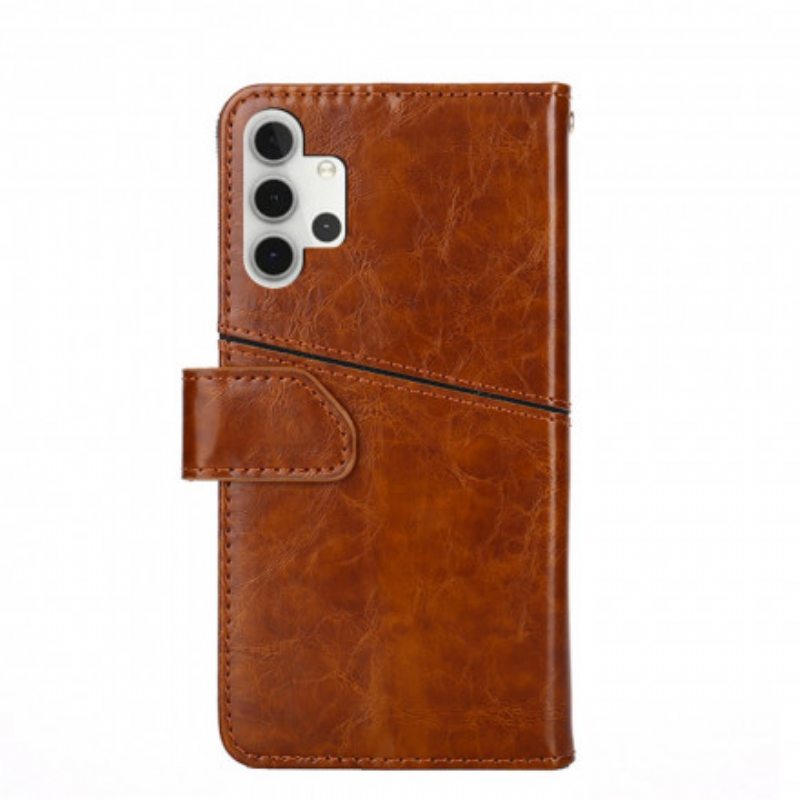 Nahkakotelo Samsung Galaxy A32 5G Geometrinen Nahkaefekti