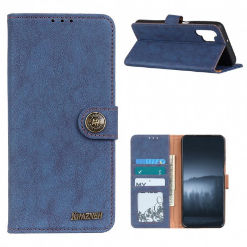 Nahkakotelo Samsung Galaxy A32 5G Khazneh Retro Haljasnahka