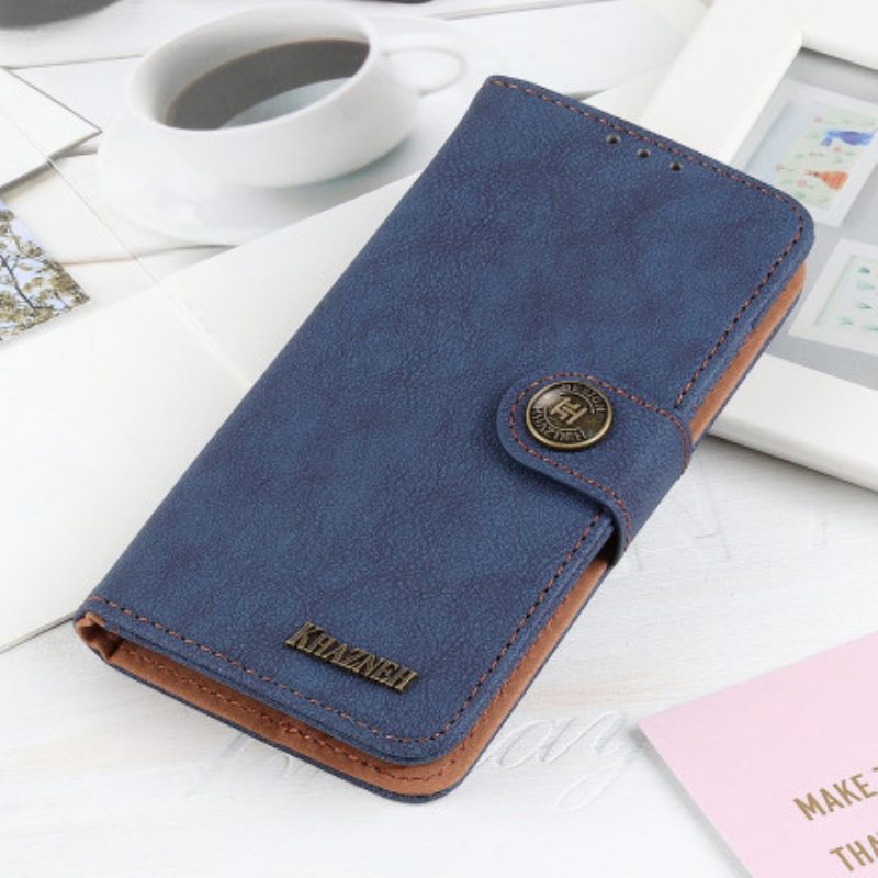 Nahkakotelo Samsung Galaxy A32 5G Khazneh Retro Haljasnahka