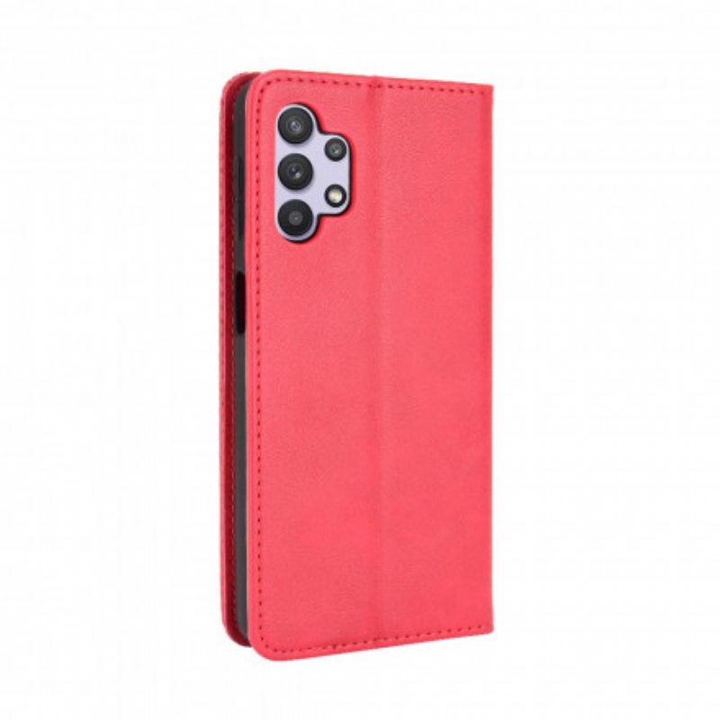 Puhelinkuoret Samsung Galaxy A32 5G Kotelot Flip Tyylitelty Vintage-nahkaefekti