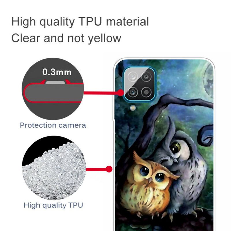 Case Samsung Galaxy M12 / A12 Pöllöjen Maalaus