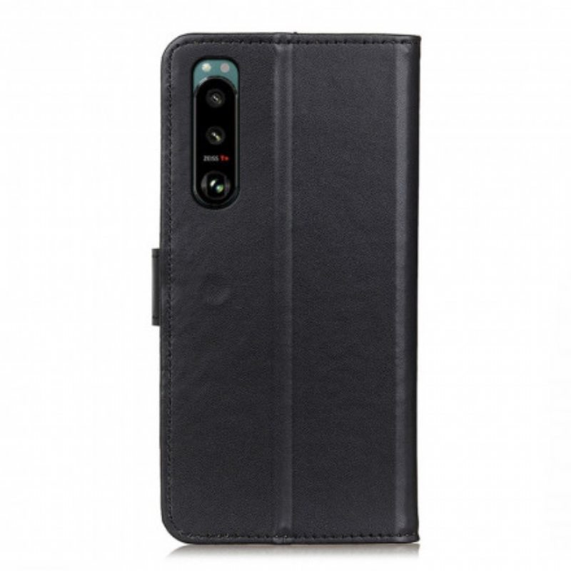 Kotelot Sony Xperia 5 III Tavallista Keinonahkaa