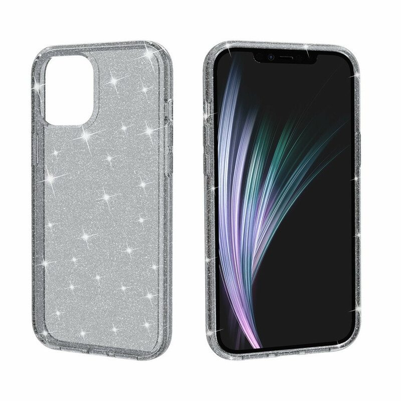 Case iPhone 12 / 12 Pro Läpinäkyvät Paljetit
