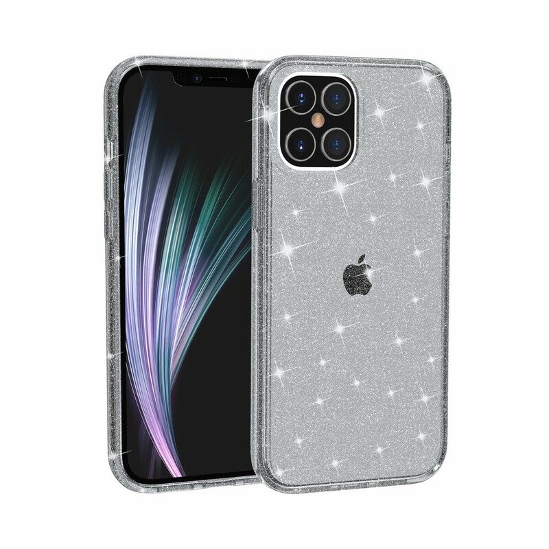 Case iPhone 12 / 12 Pro Läpinäkyvät Paljetit