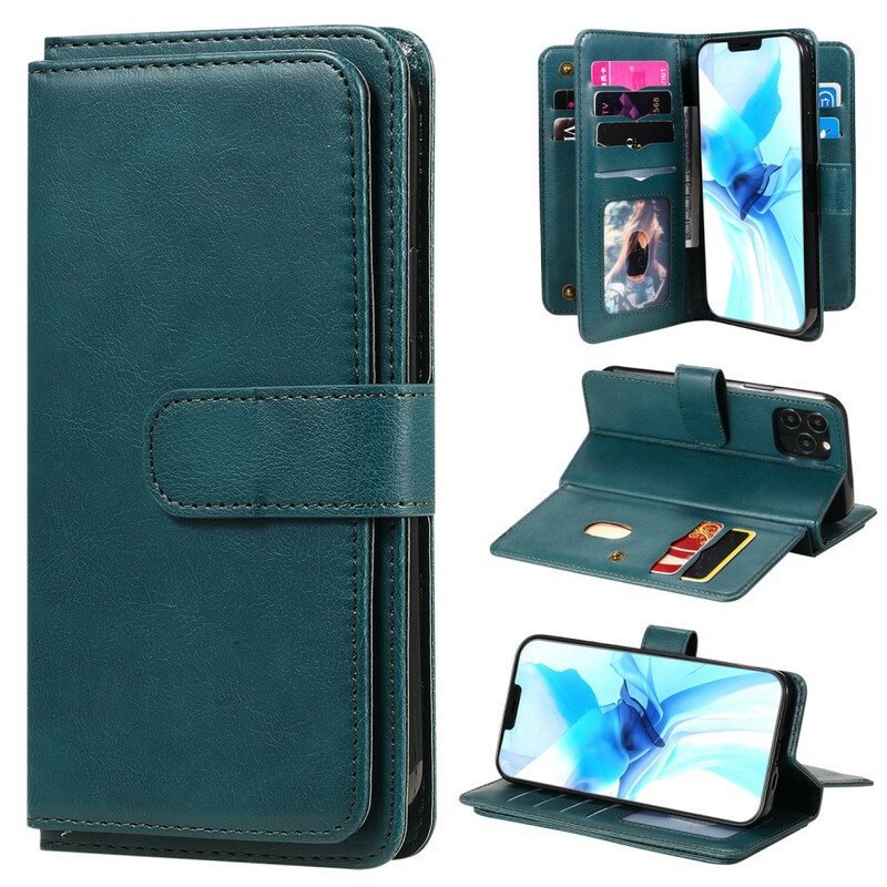 Flip Case iPhone 12 / 12 Pro Monitoiminen 10 Kortin Pidike