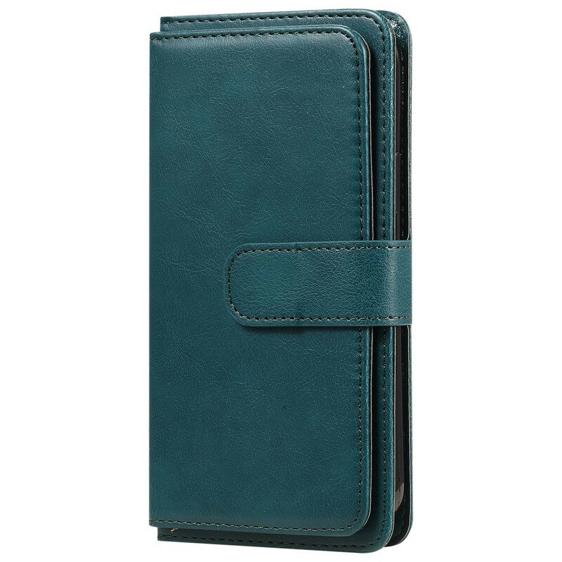 Flip Case iPhone 12 / 12 Pro Monitoiminen 10 Kortin Pidike