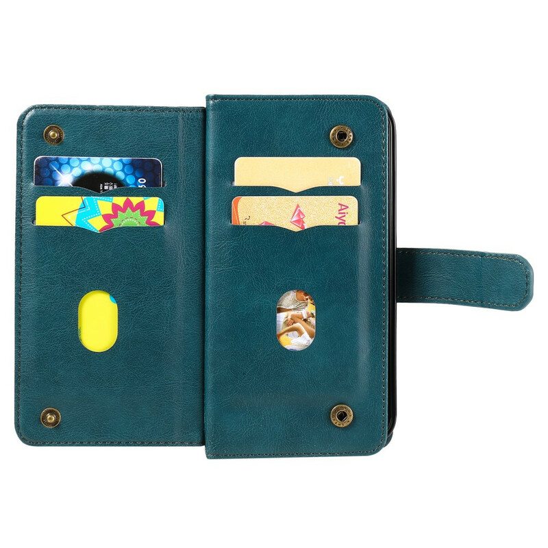 Flip Case iPhone 12 / 12 Pro Monitoiminen 10 Kortin Pidike