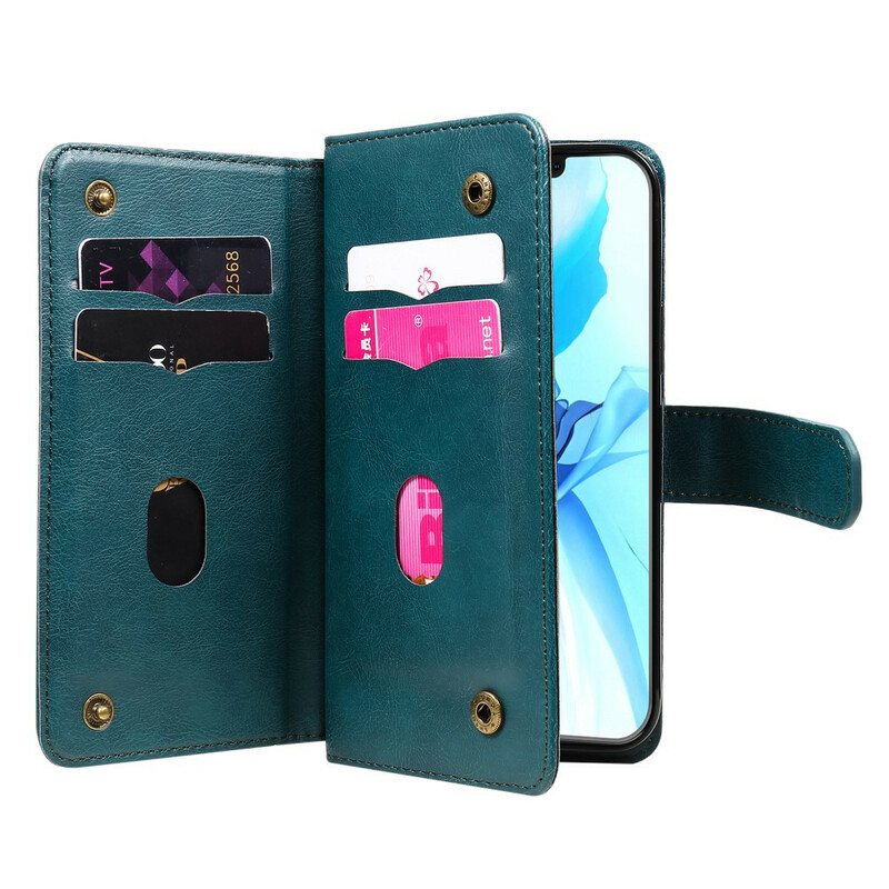 Flip Case iPhone 12 / 12 Pro Monitoiminen 10 Kortin Pidike