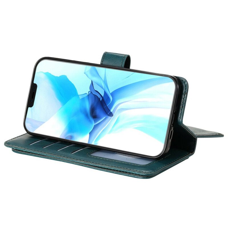 Flip Case iPhone 12 / 12 Pro Monitoiminen 10 Kortin Pidike