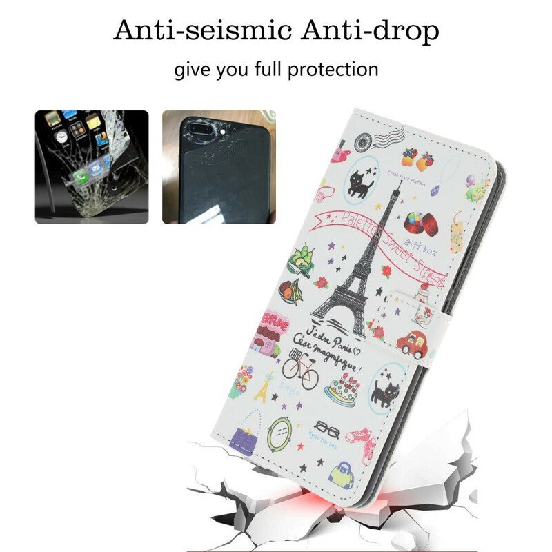 Flip Case iPhone 12 / 12 Pro Rakastan Pariisia