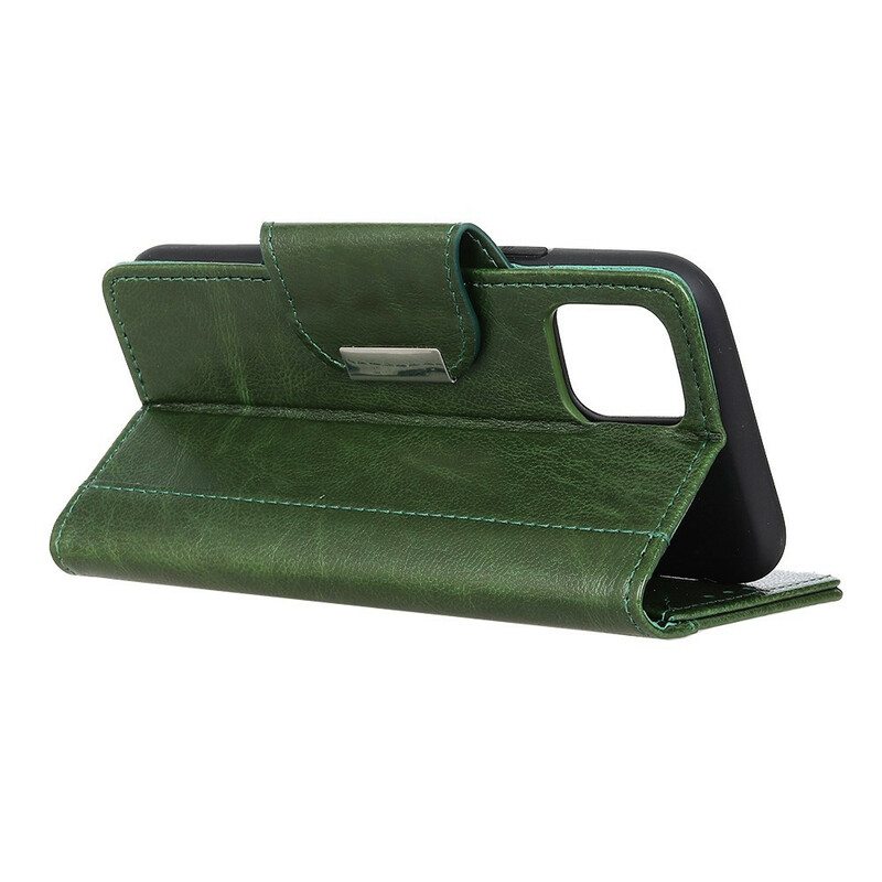 Kotelot iPhone 12 / 12 Pro Keinonahkainen Elegantti Lukko