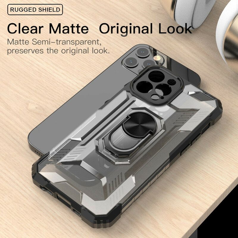 Kuori iPhone 12 / 12 Pro Huurrettu Ring-supportilla