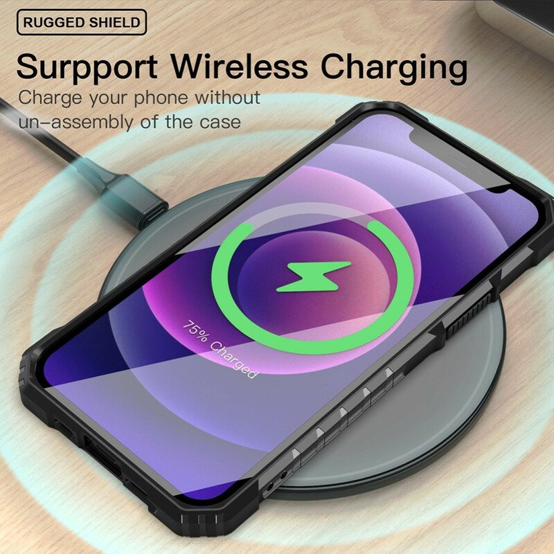 Kuori iPhone 12 / 12 Pro Huurrettu Ring-supportilla