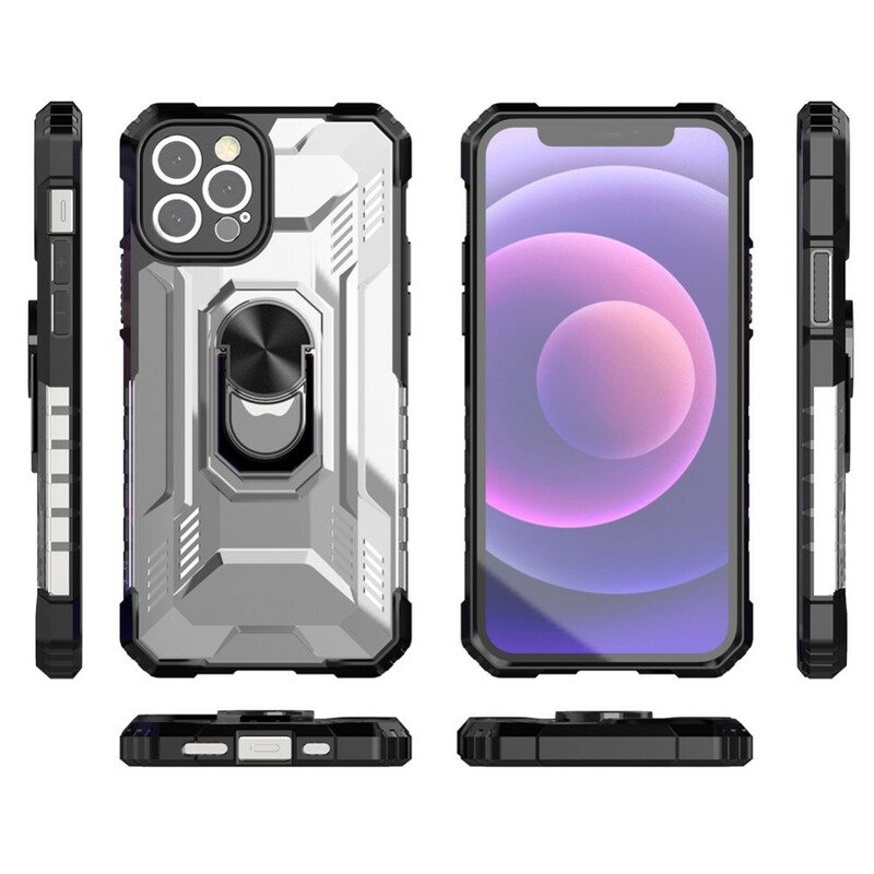 Kuori iPhone 12 / 12 Pro Huurrettu Ring-supportilla