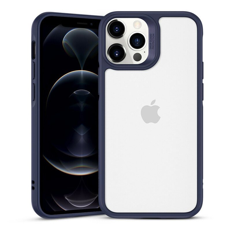 Kuori iPhone 12 / 12 Pro Lasinen Takaosa Ja Silikonireunat