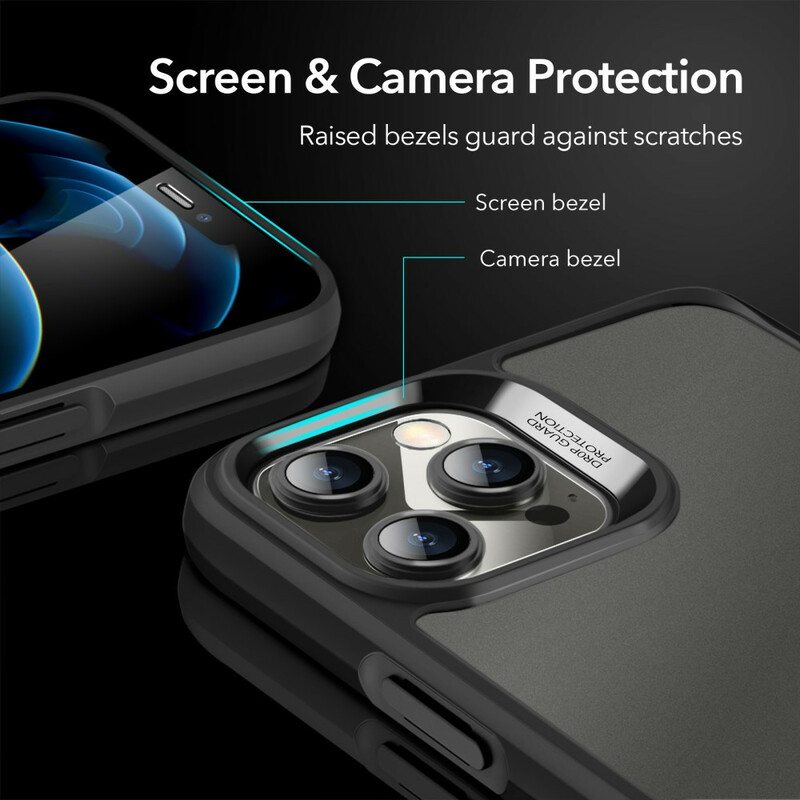 Kuori iPhone 12 / 12 Pro Lasinen Takaosa Ja Silikonireunat
