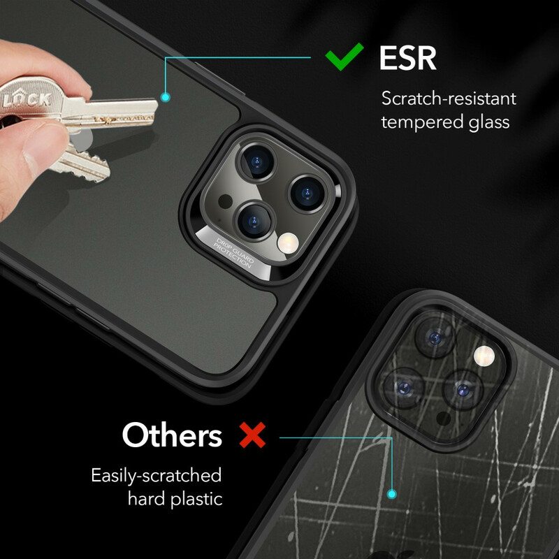 Kuori iPhone 12 / 12 Pro Lasinen Takaosa Ja Silikonireunat