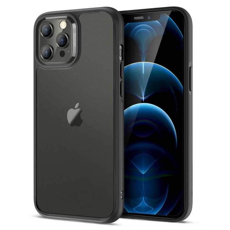 Kuori iPhone 12 / 12 Pro Lasinen Takaosa Ja Silikonireunat