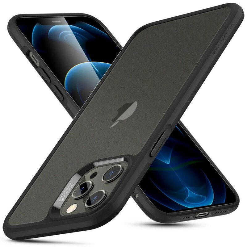 Kuori iPhone 12 / 12 Pro Lasinen Takaosa Ja Silikonireunat