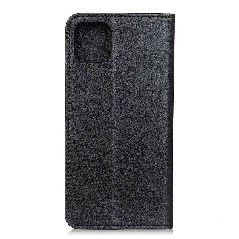 Puhelinkuoret iPhone 12 / 12 Pro Kotelot Flip Litsi Haljasnahkaliiketoimintaa