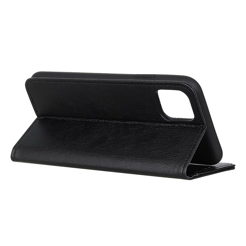 Puhelinkuoret iPhone 12 / 12 Pro Kotelot Flip Litsi Haljasnahkaliiketoimintaa