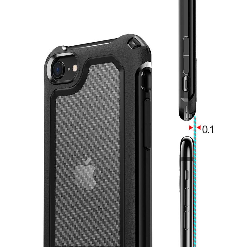 Case iPhone SE 3 / SE 2 / 8 / 7 Hiilikuituhybridi
