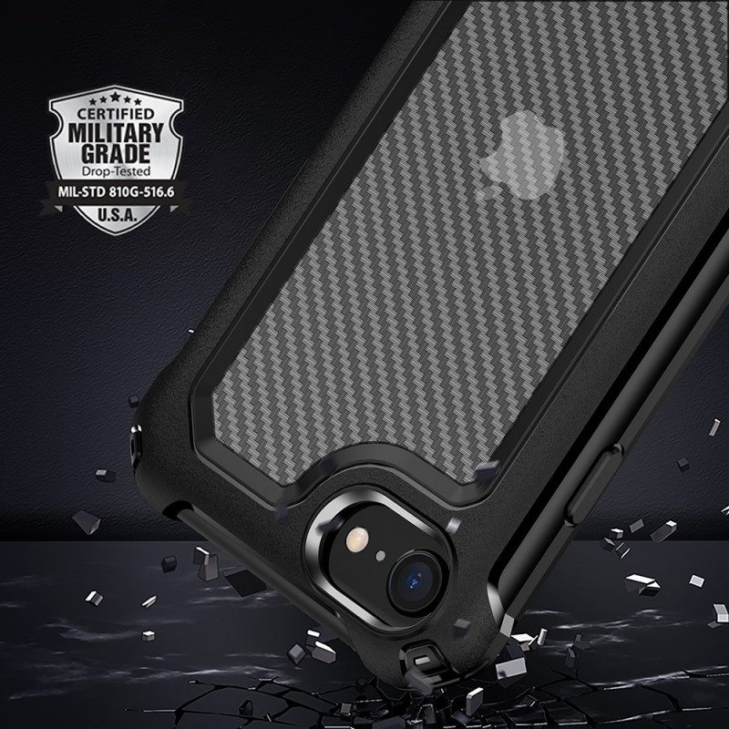 Case iPhone SE 3 / SE 2 / 8 / 7 Hiilikuituhybridi