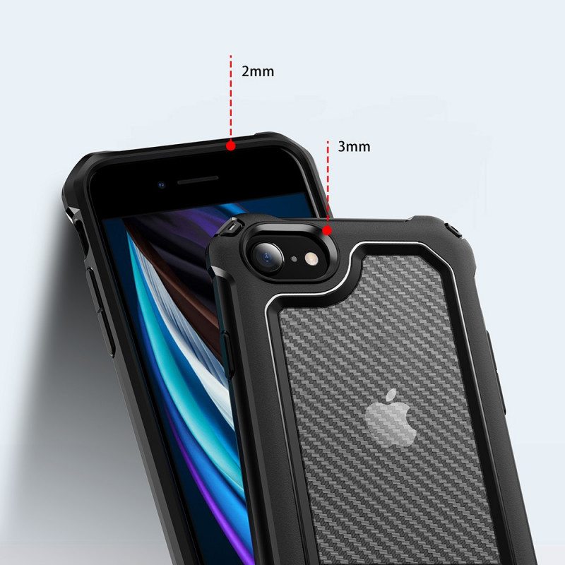 Case iPhone SE 3 / SE 2 / 8 / 7 Hiilikuituhybridi