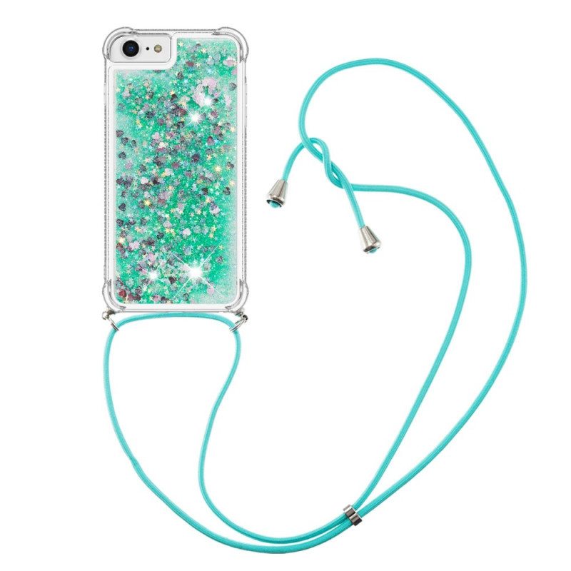 Case iPhone SE 3 / SE 2 / 8 / 7 Kiristysnyörillä Kiristysnyöri Paljetteja