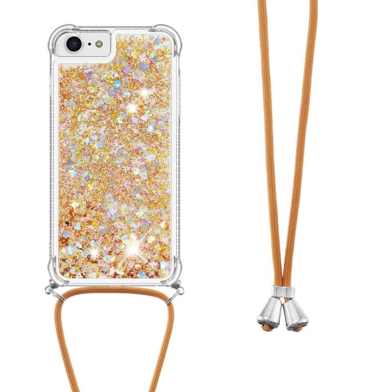 Case iPhone SE 3 / SE 2 / 8 / 7 Kiristysnyörillä Kiristysnyöri Paljetteja