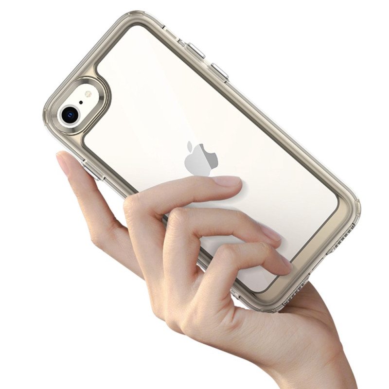 Case iPhone SE 3 / SE 2 / 8 / 7 Läpinäkyvä Värillisellä Kehyksellä