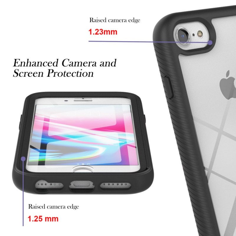 Case iPhone SE 3 / SE 2 / 8 / 7 Tyylikäs Puskuri Ja Näytönsuoja