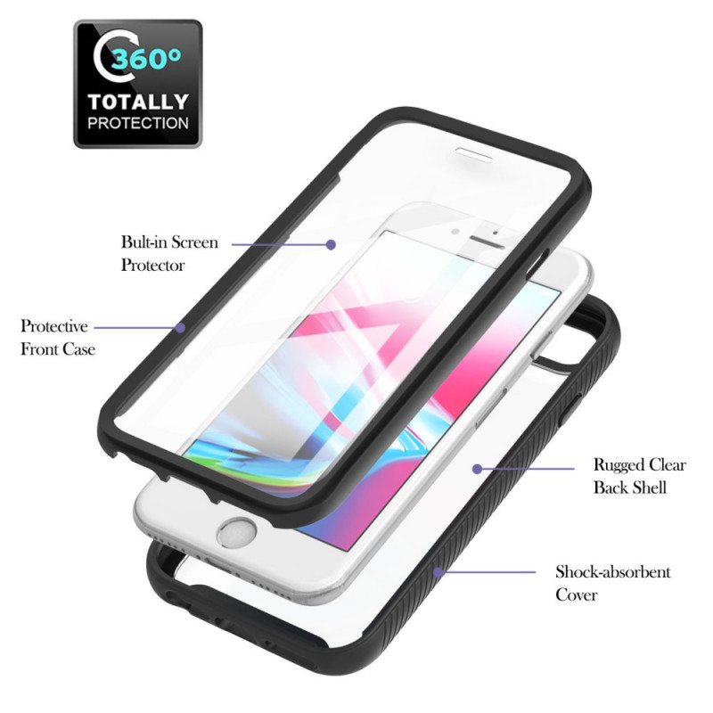 Case iPhone SE 3 / SE 2 / 8 / 7 Tyylikäs Puskuri Ja Näytönsuoja