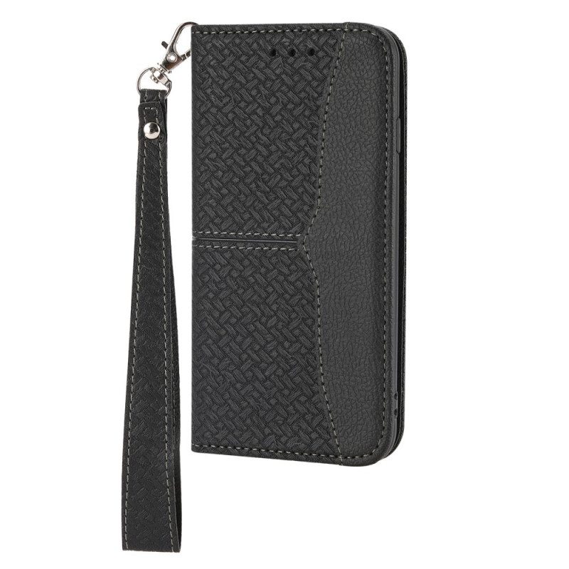Flip Case iPhone SE 3 / SE 2 / 8 / 7 Suojaketju Kuori Strappy Woven Style
