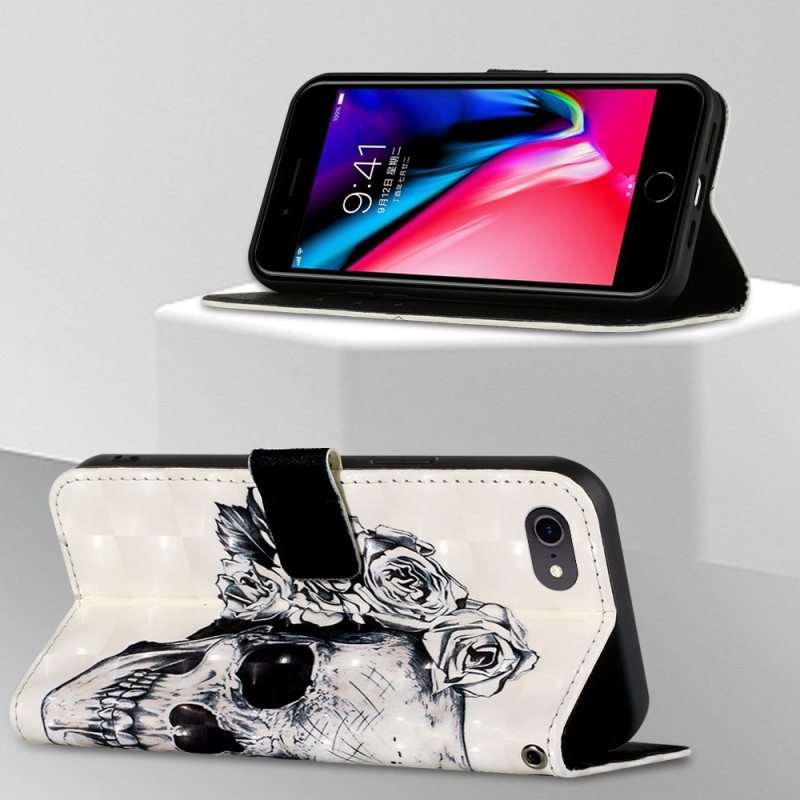 Kotelot iPhone SE 3 / SE 2 / 8 / 7 Kukkainen Kallo