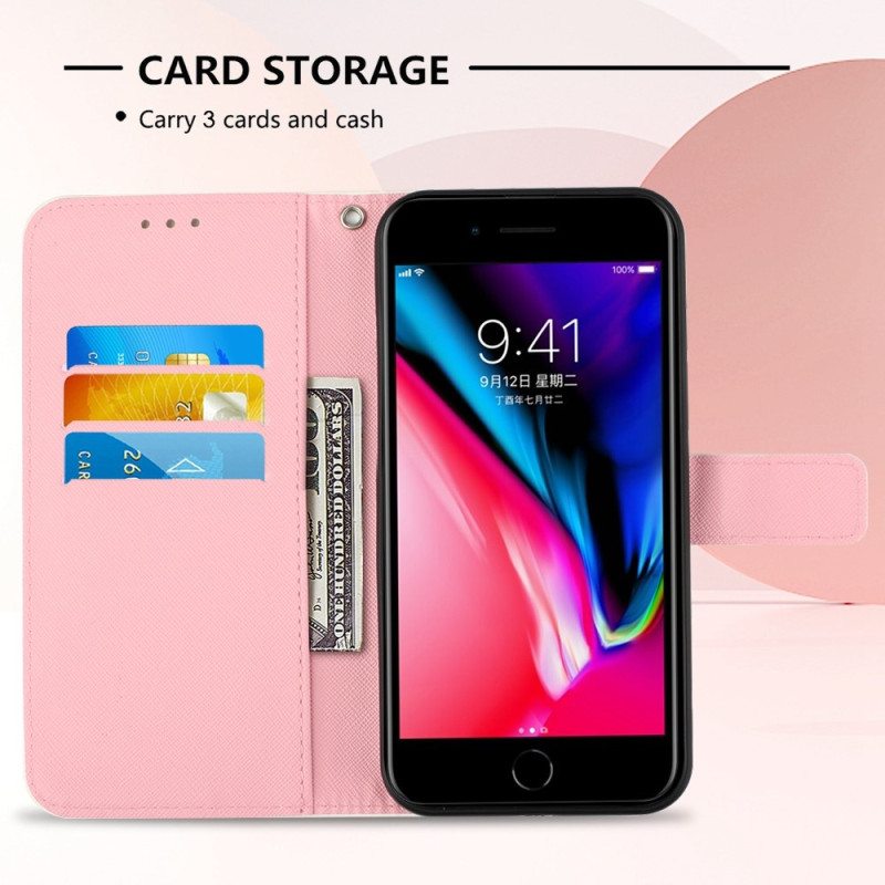 Kotelot iPhone SE 3 / SE 2 / 8 / 7 Suojaketju Kuori Stringit Perhoset