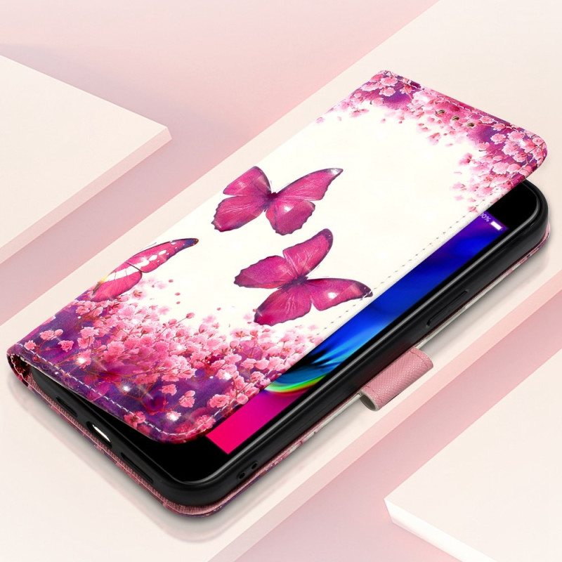 Kotelot iPhone SE 3 / SE 2 / 8 / 7 Suojaketju Kuori Stringit Perhoset