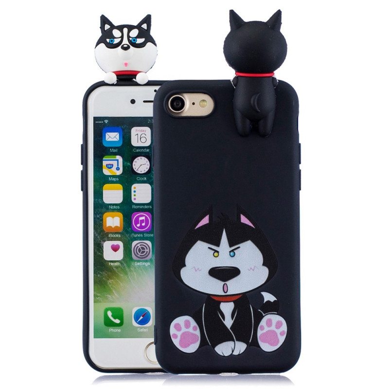 Kuori iPhone SE 3 / SE 2 / 8 / 7 3d Hauska Koira