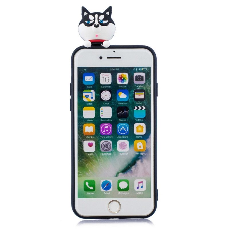 Kuori iPhone SE 3 / SE 2 / 8 / 7 3d Hauska Koira