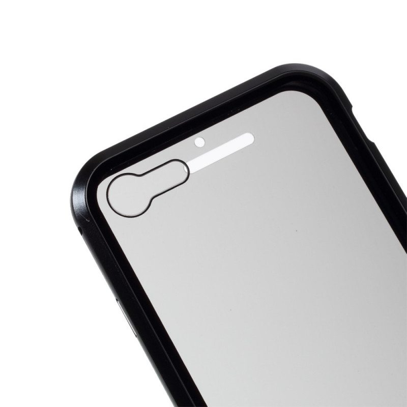 Kuori iPhone SE 3 / SE 2 / 8 / 7 Edessä Ja Takana Karkaistua Lasia Ja Metallia
