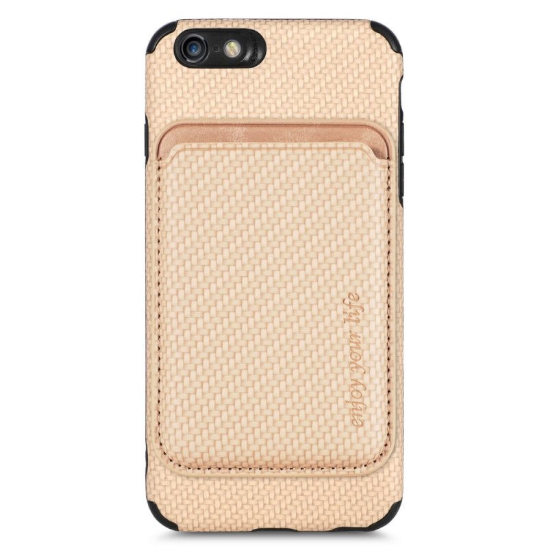 Kuori iPhone SE 3 / SE 2 / 8 / 7 Irrotettava Korttiteline Hiilikuidusta