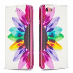 Puhelinkuoret iPhone SE 3 / SE 2 / 8 / 7 Kotelot Flip Akvarelli Kukka