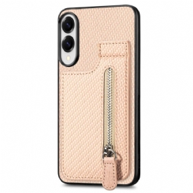 Kuori Samsung Galaxy S25 5g Edge Hiilikuituinen Korttikotelo Ja Kolikkokukkaro