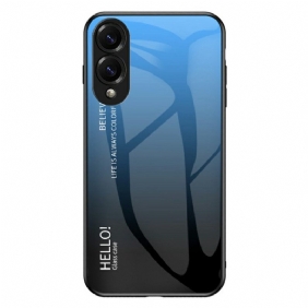 Kuori Samsung Galaxy S25 5g Edge Karkaistusta Lasista Valmistettu Hello