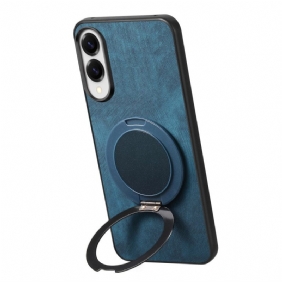 Kuori Samsung Galaxy S25 5g Edge Mokkanahkakuvio Kääntyvällä Jalustalla